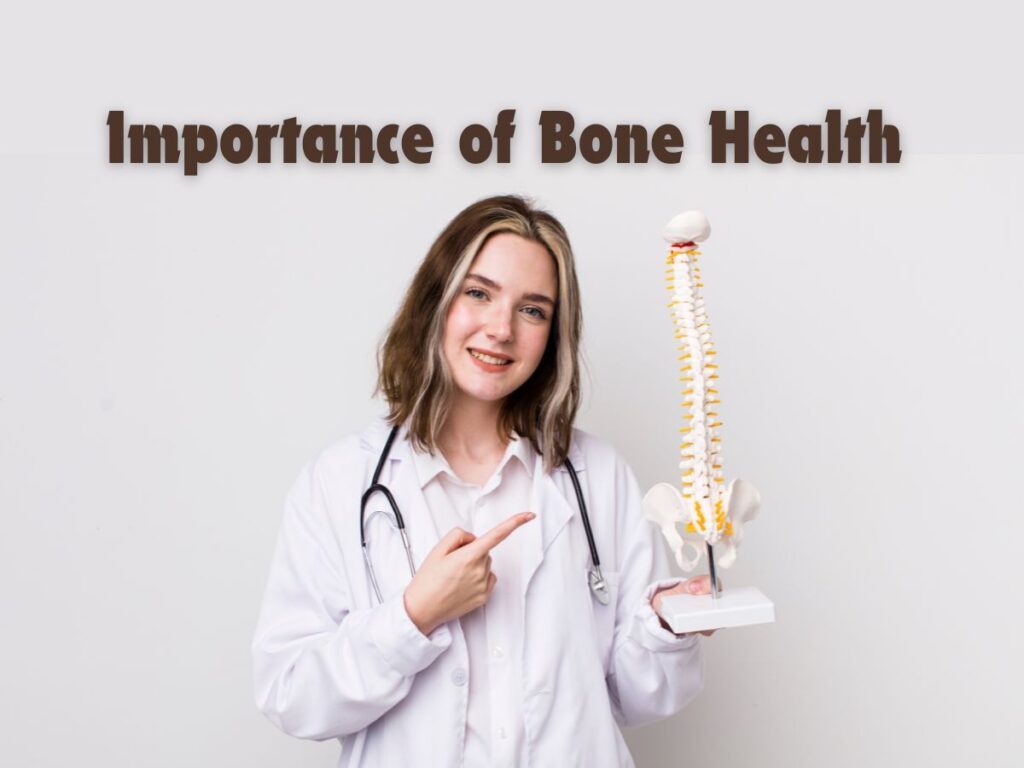 Image of a doctor holding spinal bone: importance of bone health in women