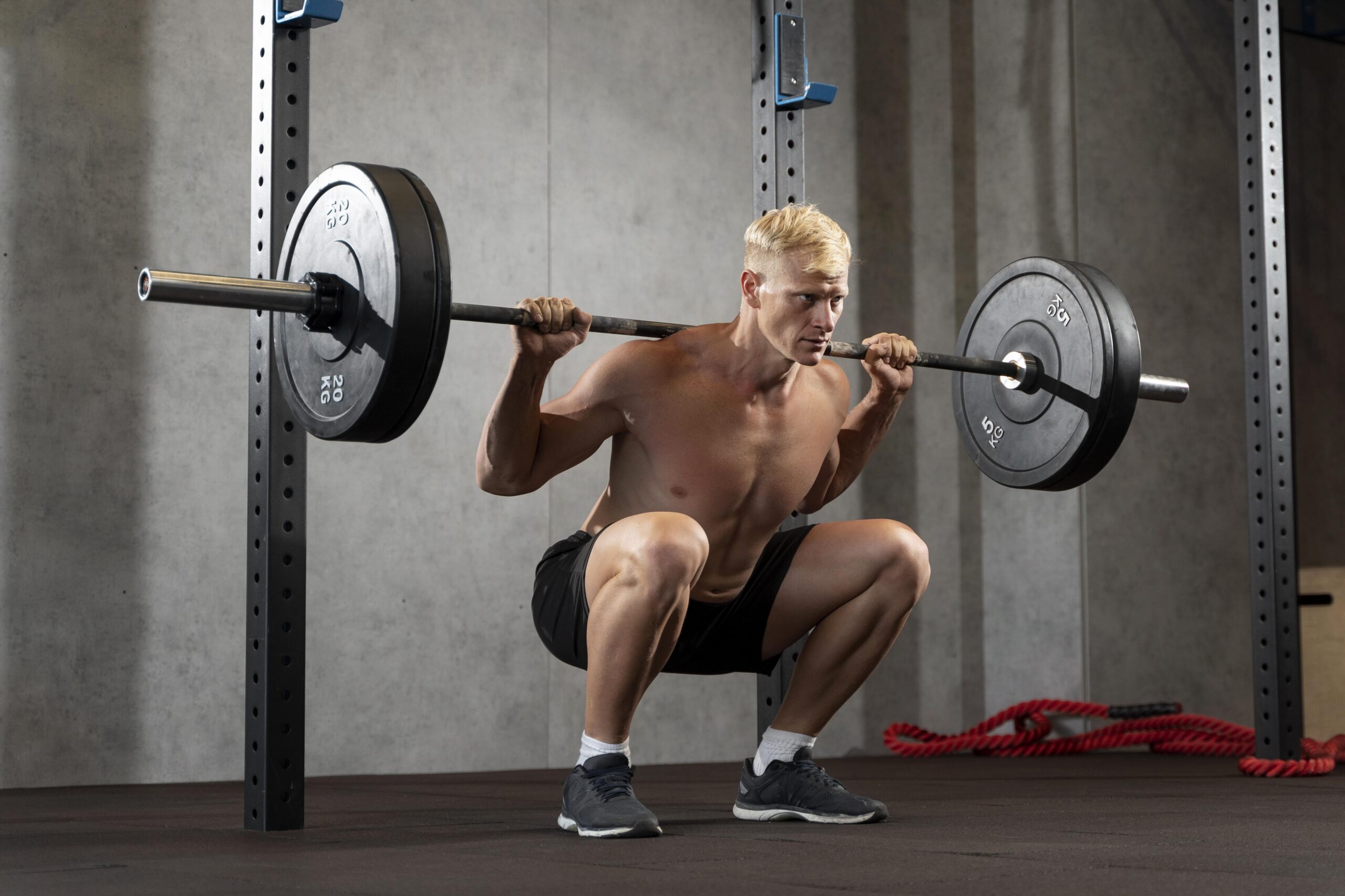 Barbell back squats