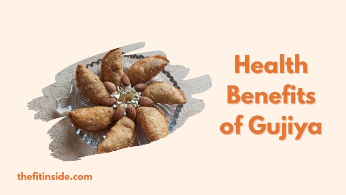 Gujiya khane ke fayde | an image titled: the health benefits of Gujiya