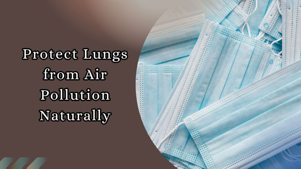 Stack of blue disposable face masks used to prevent inhaling polluted air.