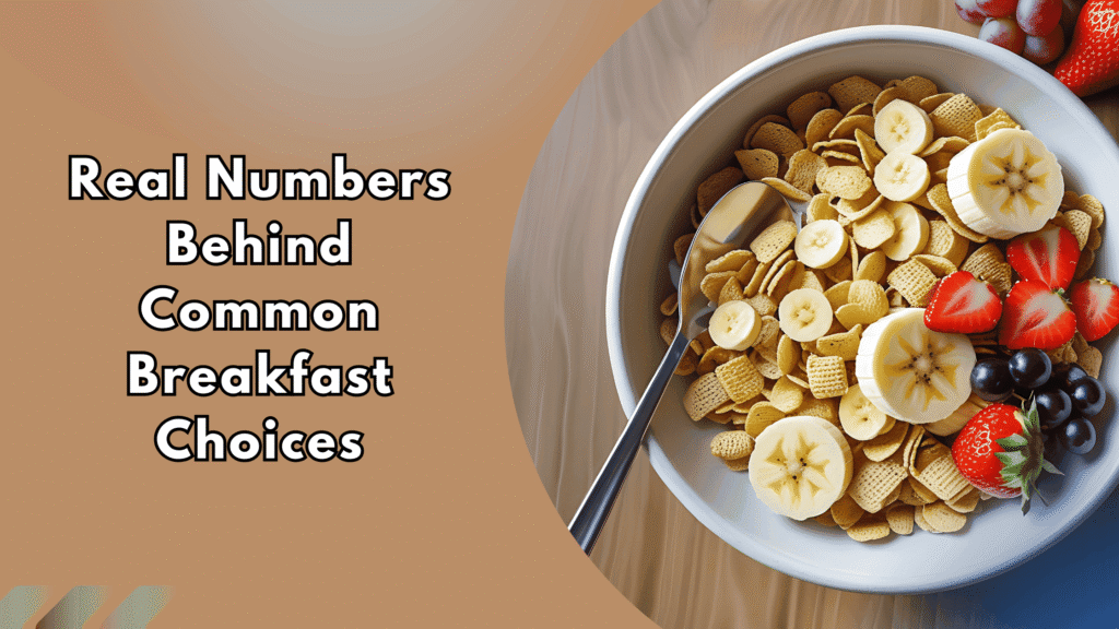 Breakfast cereal with fresh fruit illustrating sugar content in common breakfast choices