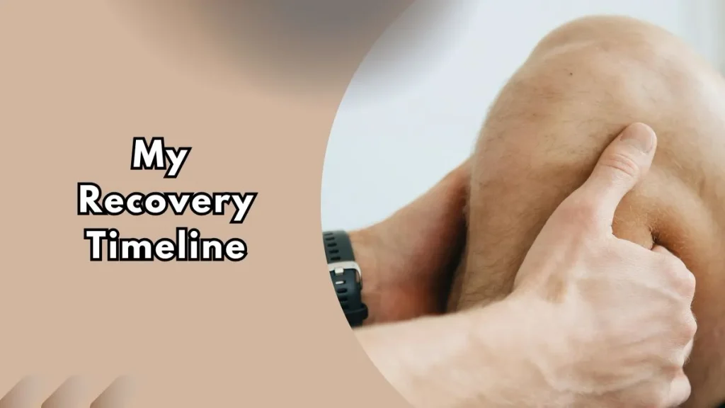 my-recovery-timeline A person's leg in a cast resting on crutches near a window, text overlay reads "How to Get Back to Fitness After an Accident"